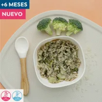Lentejas + arroz + brócoli